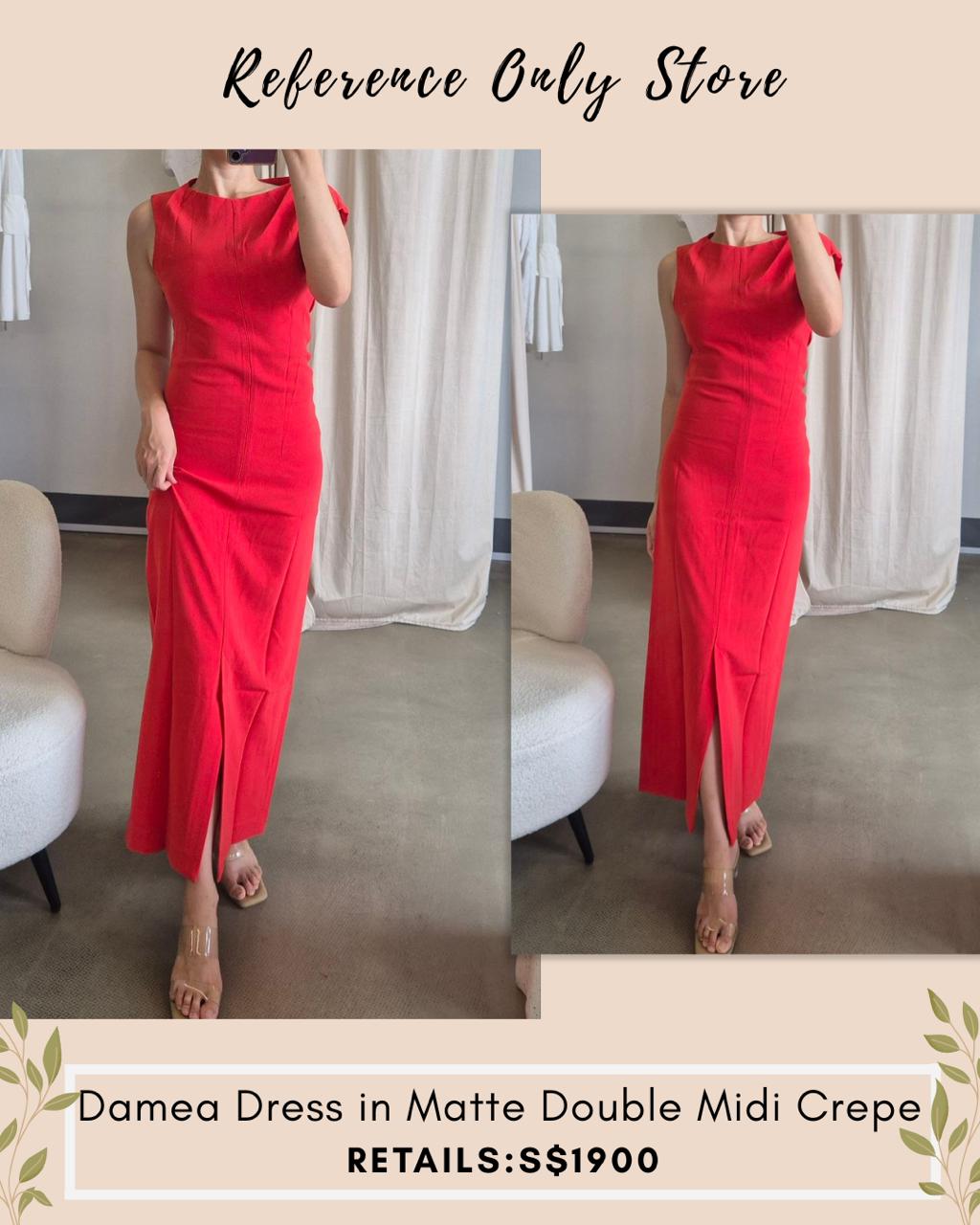 PS Damea Dress in matte double midi crepe