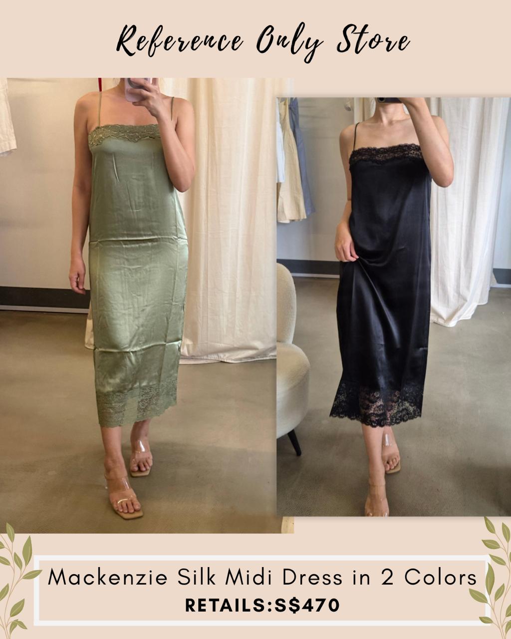 Ref Mackenzie silk midi dress in 2 colors
