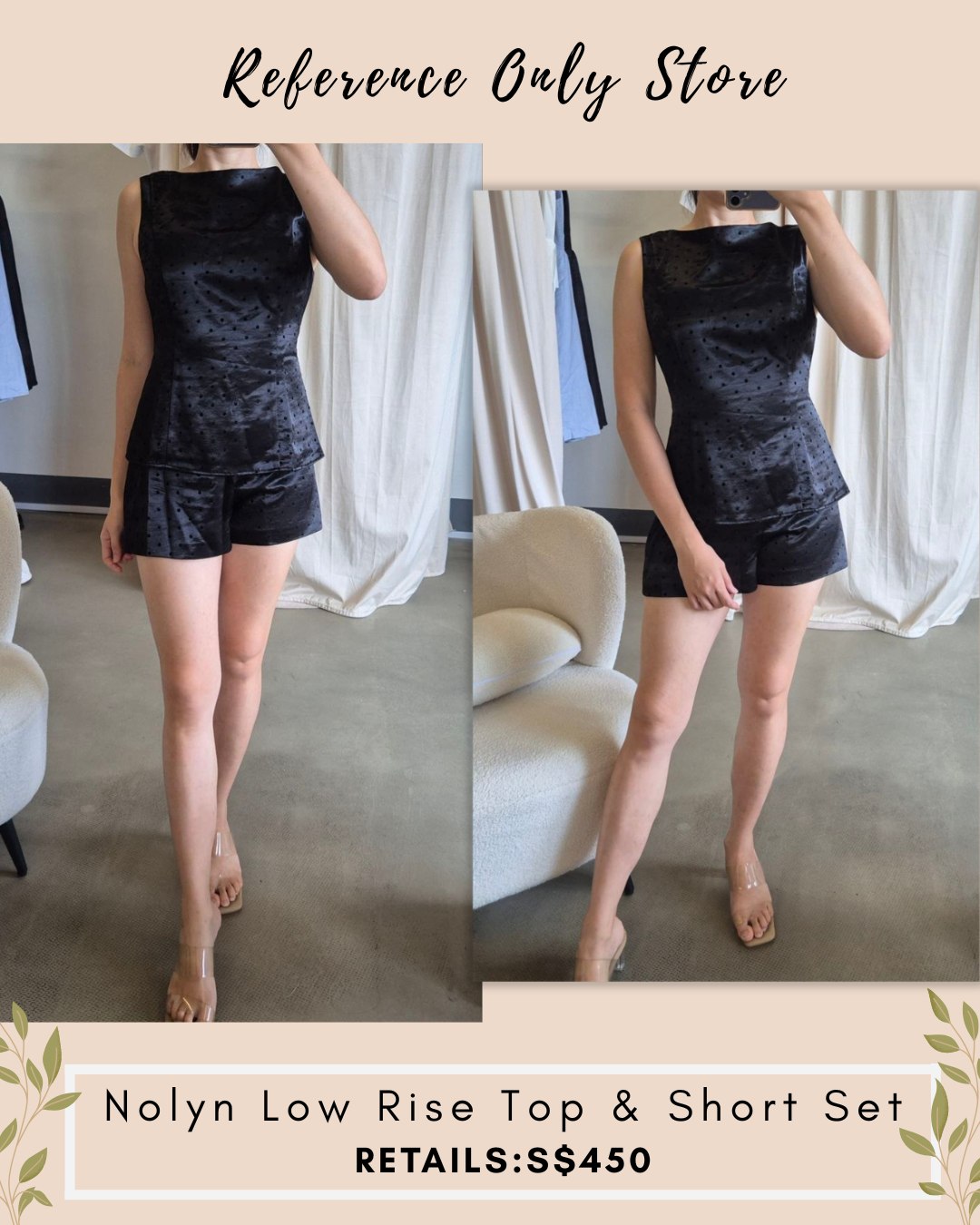 Ref Nolynn Low rise top & short set