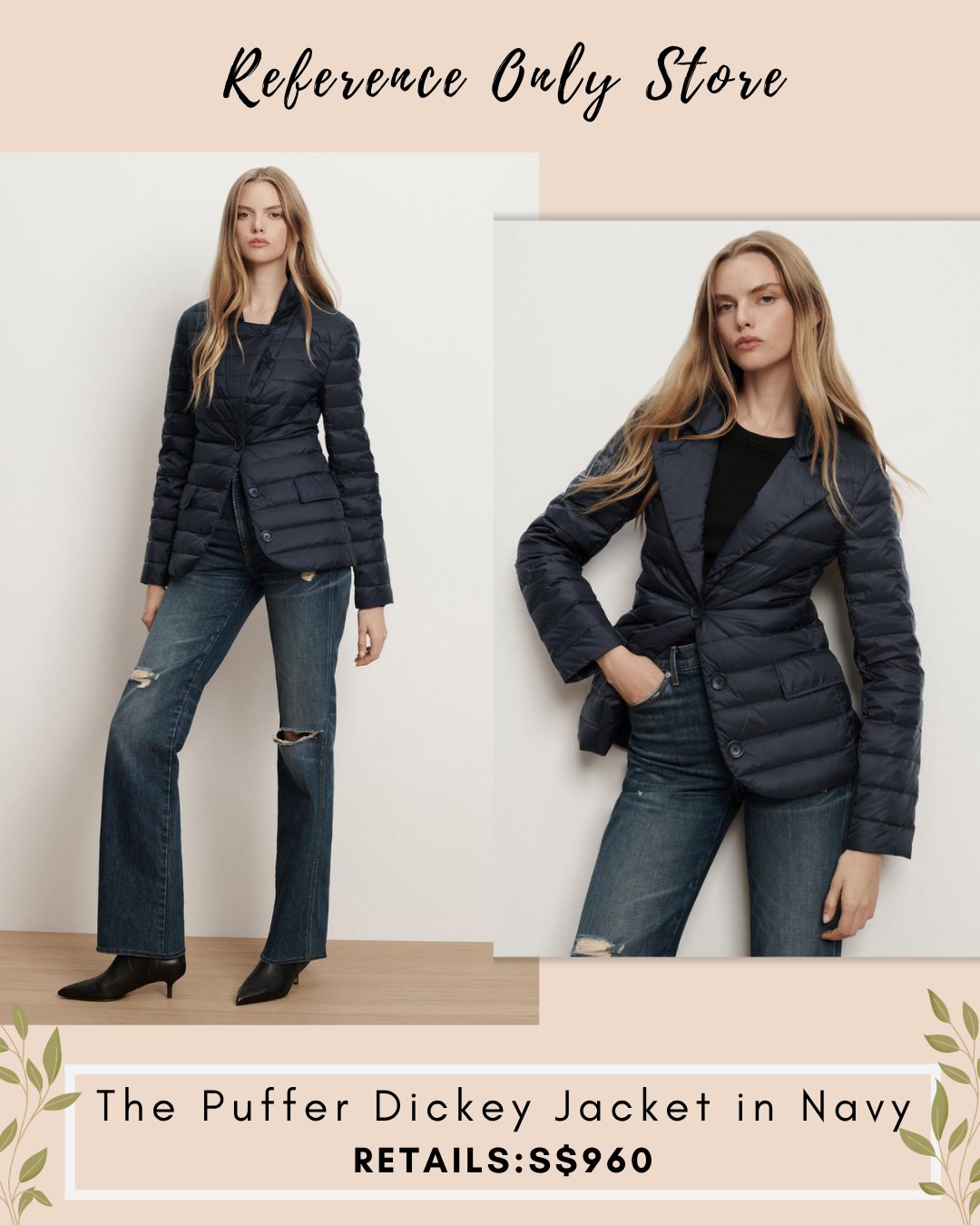 VB The puffer dicket jacket in navy