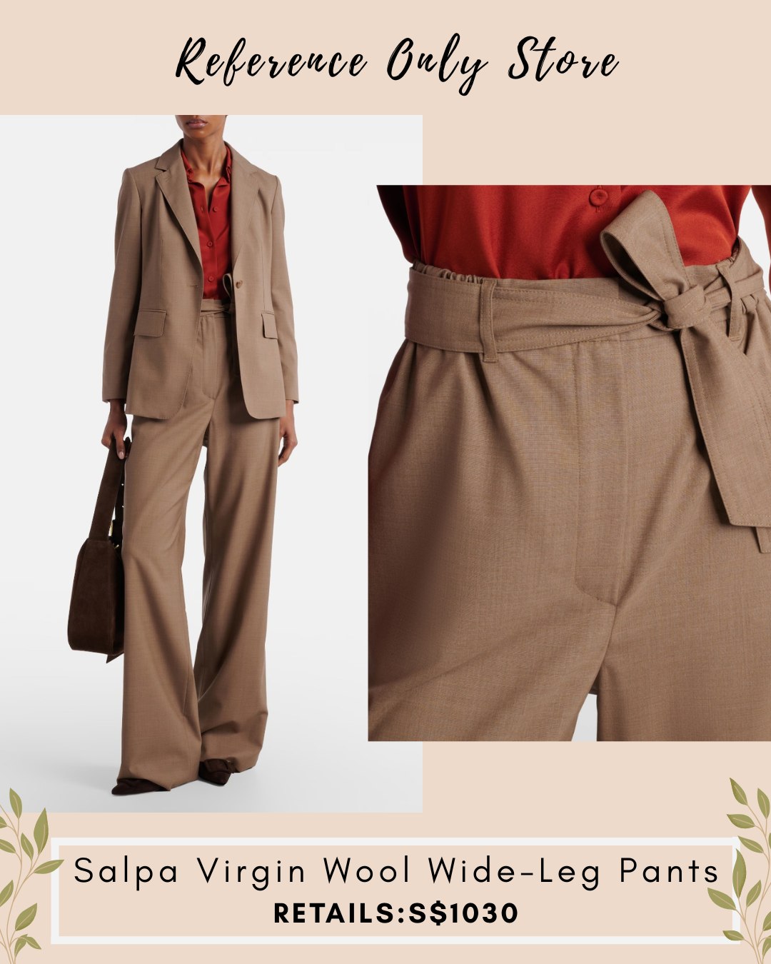 MM Salpa virgin wool wide leg pants