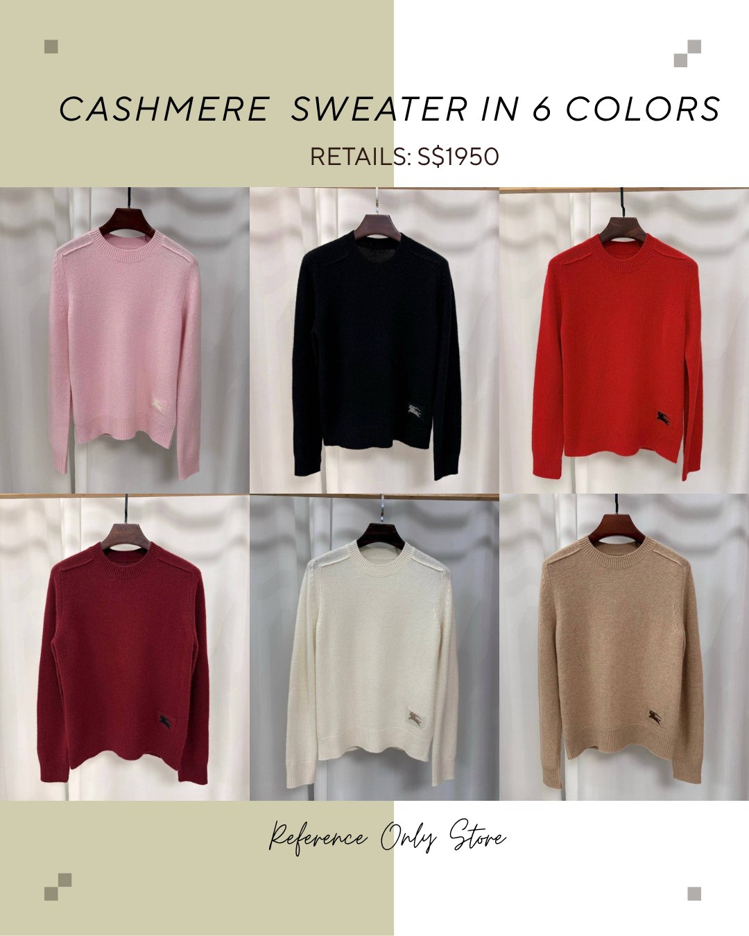 BBR cashmere sweater in 6 colors