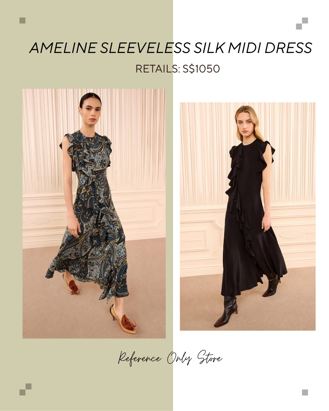 UJ Ameline sleeveless silk midi dress