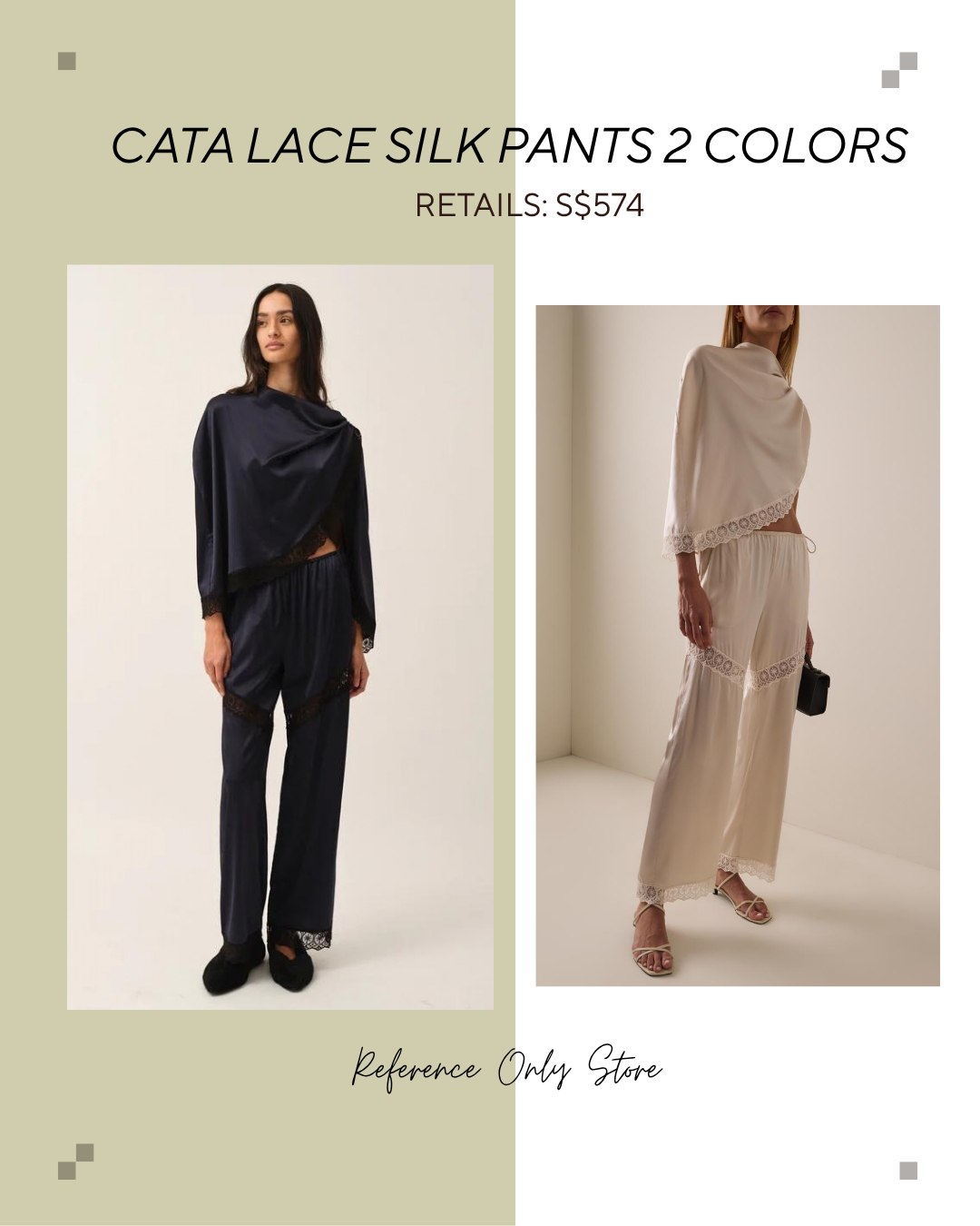TG Cata lace silk pants in 2 colors