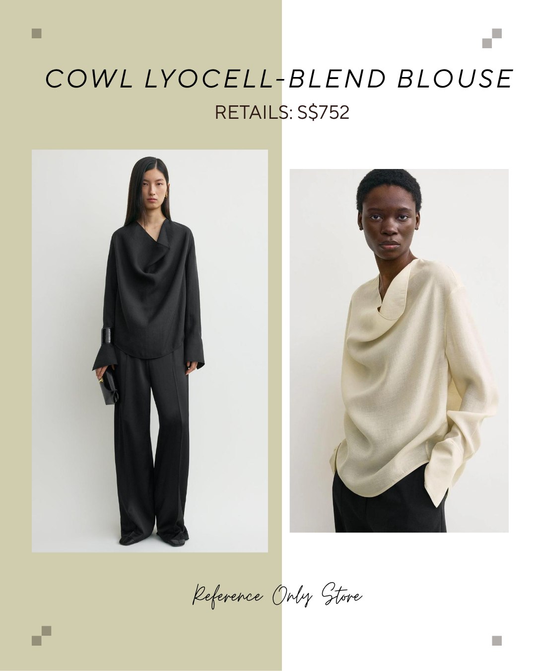 Tot cowl neck lyocell blend blouse