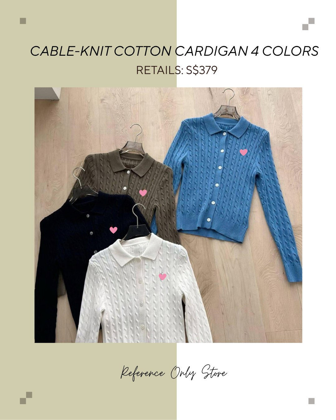 RL Cable knit cardigan 4 colors