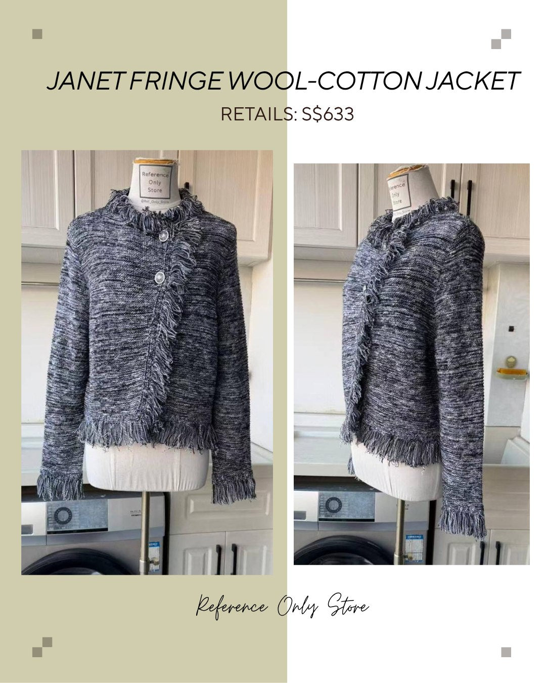 AO Janet fringe wool cotton jacket