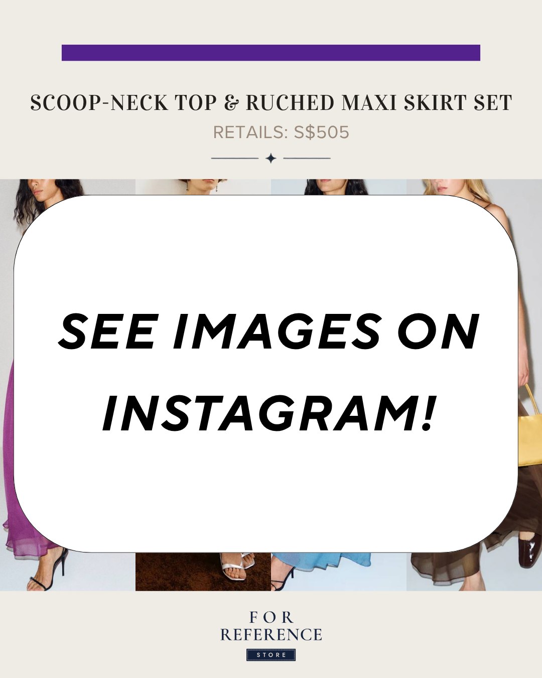 Scoop neck top and ruched maxi skirt set
