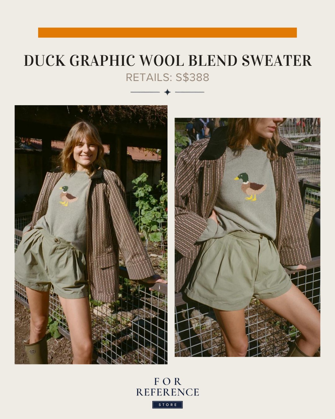Duck Graphic wool blend sweater