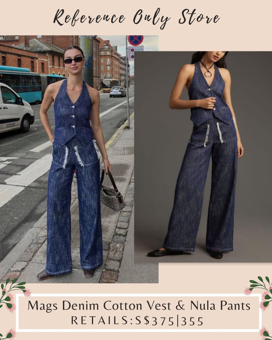 BUP Mags Denim cotton vest & nula pants