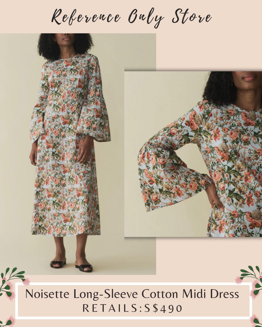DN Noisette Long Sleeve Cotton Dress