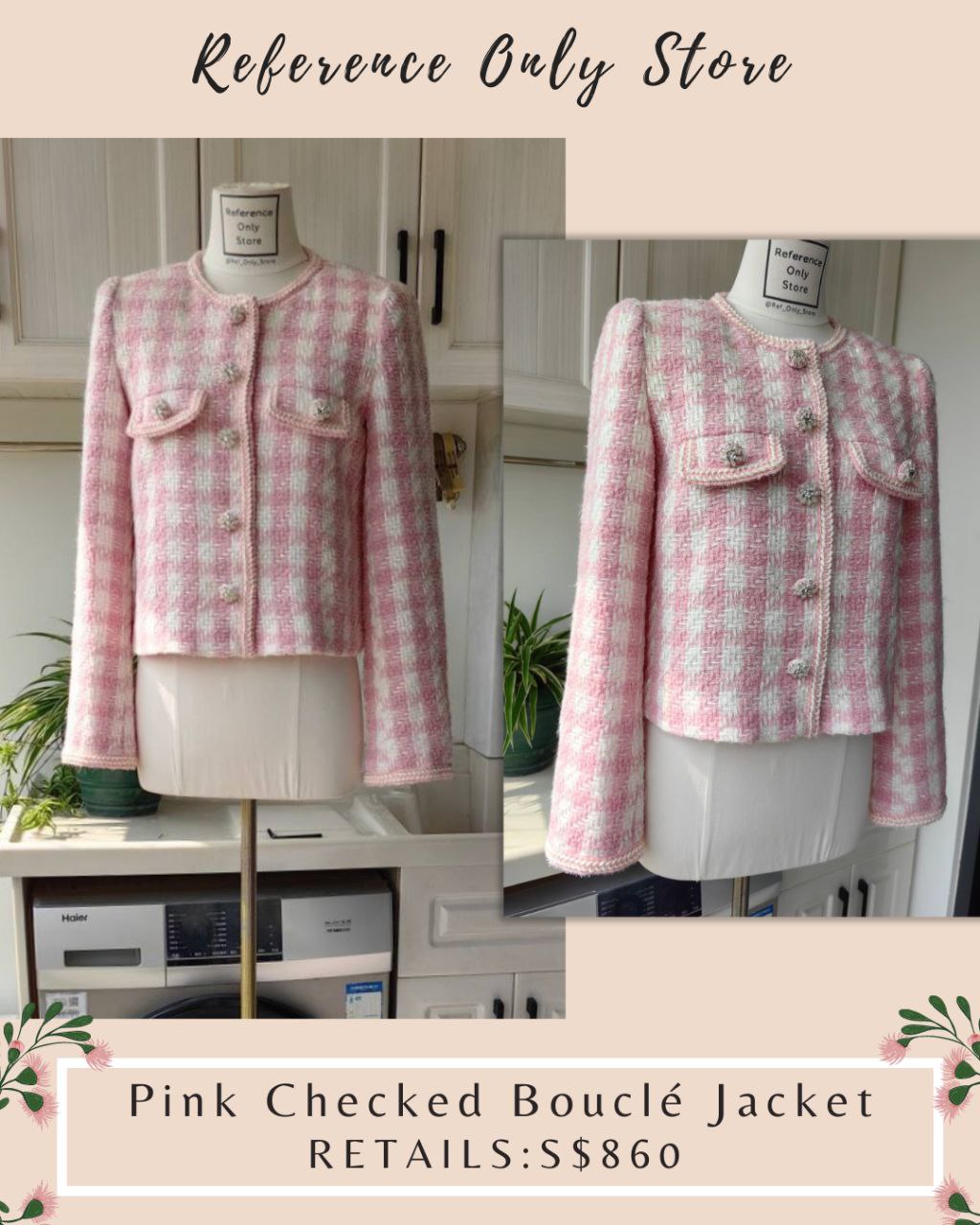 SP Pink Checked Boucle Jacket