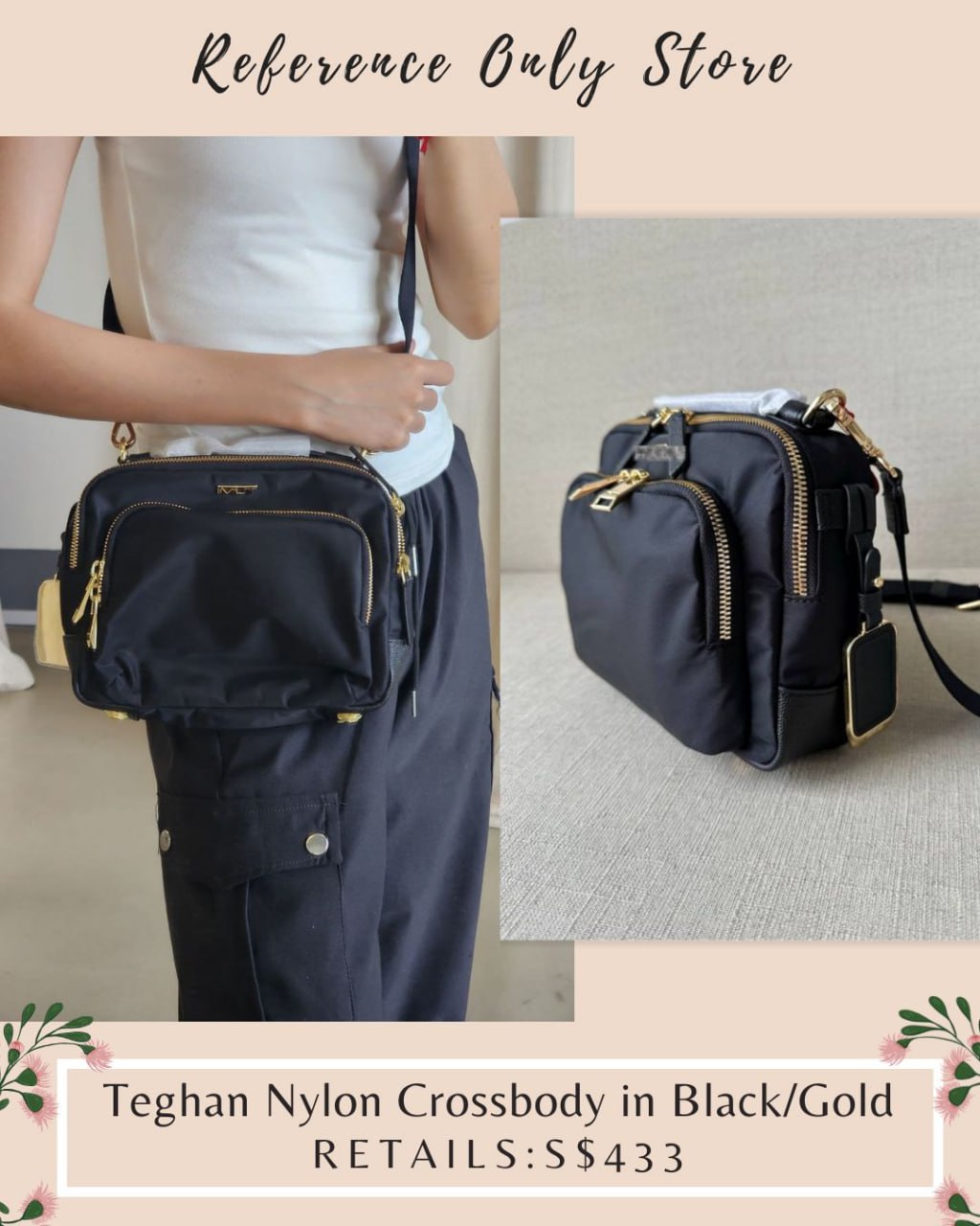 TM Teghan nylon mini bag