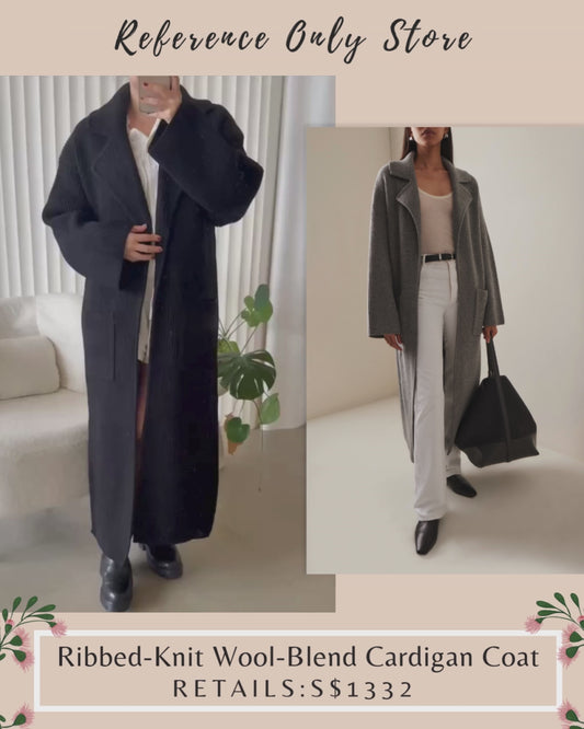 Back in stock! Tot Ribbed Knit Wool blend cardigan coat