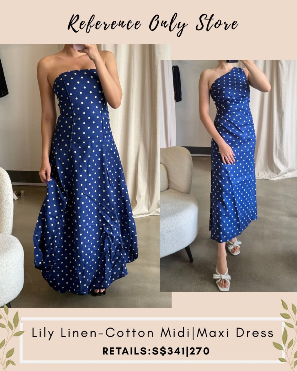 KV Lily cotton linen midi / maxi dress