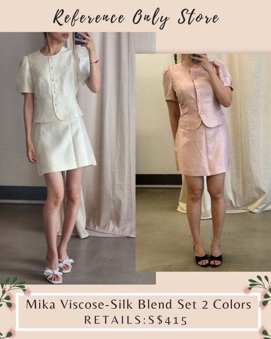 2 colors! Ref Mika Top and skirt set