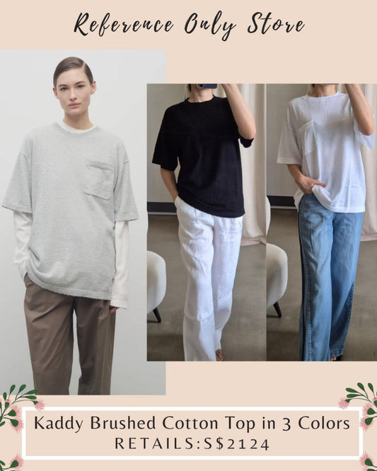 TR Kaddy Brushed cotton tee top in 3 colors