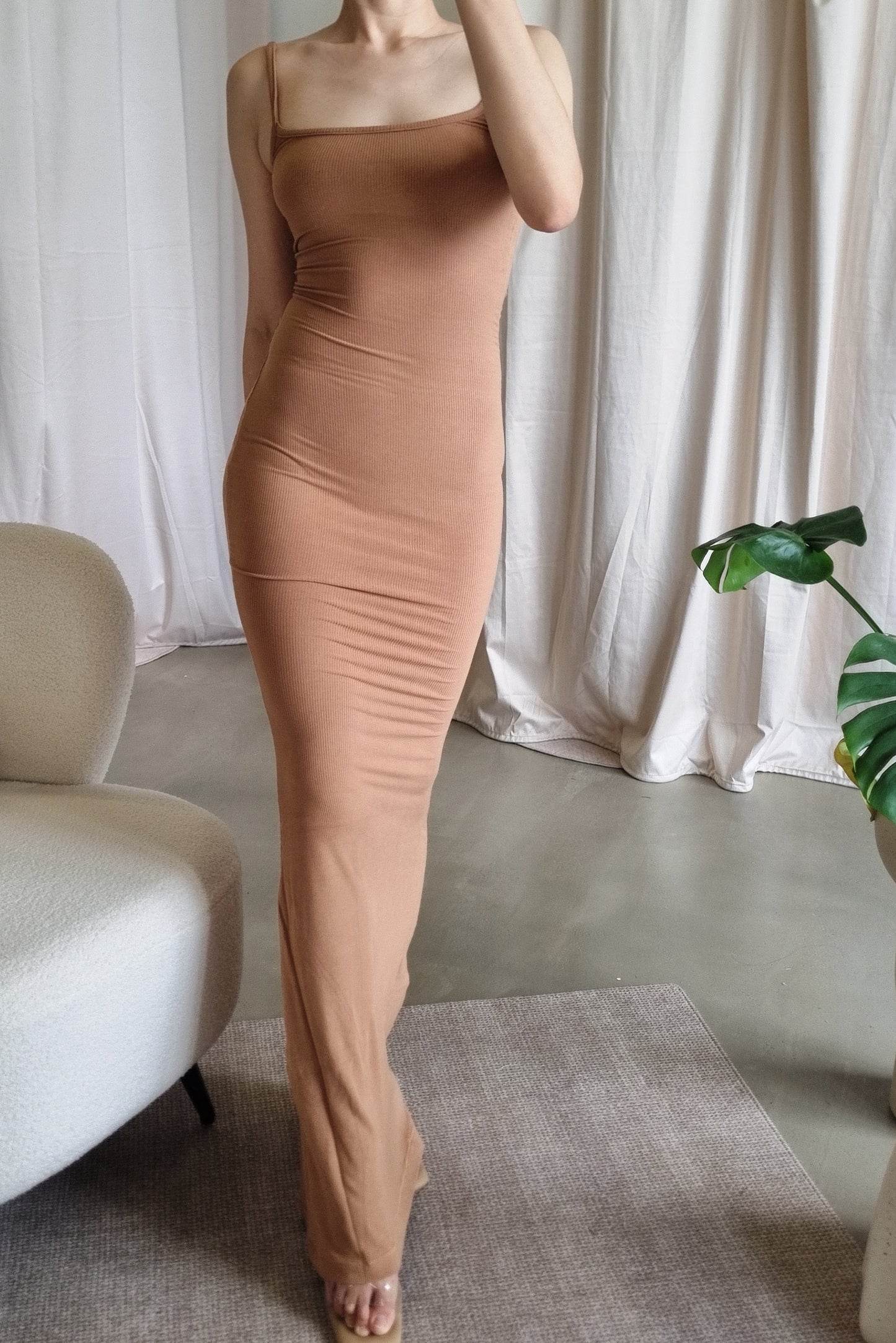 SK Soft Lounge long slip modal dress