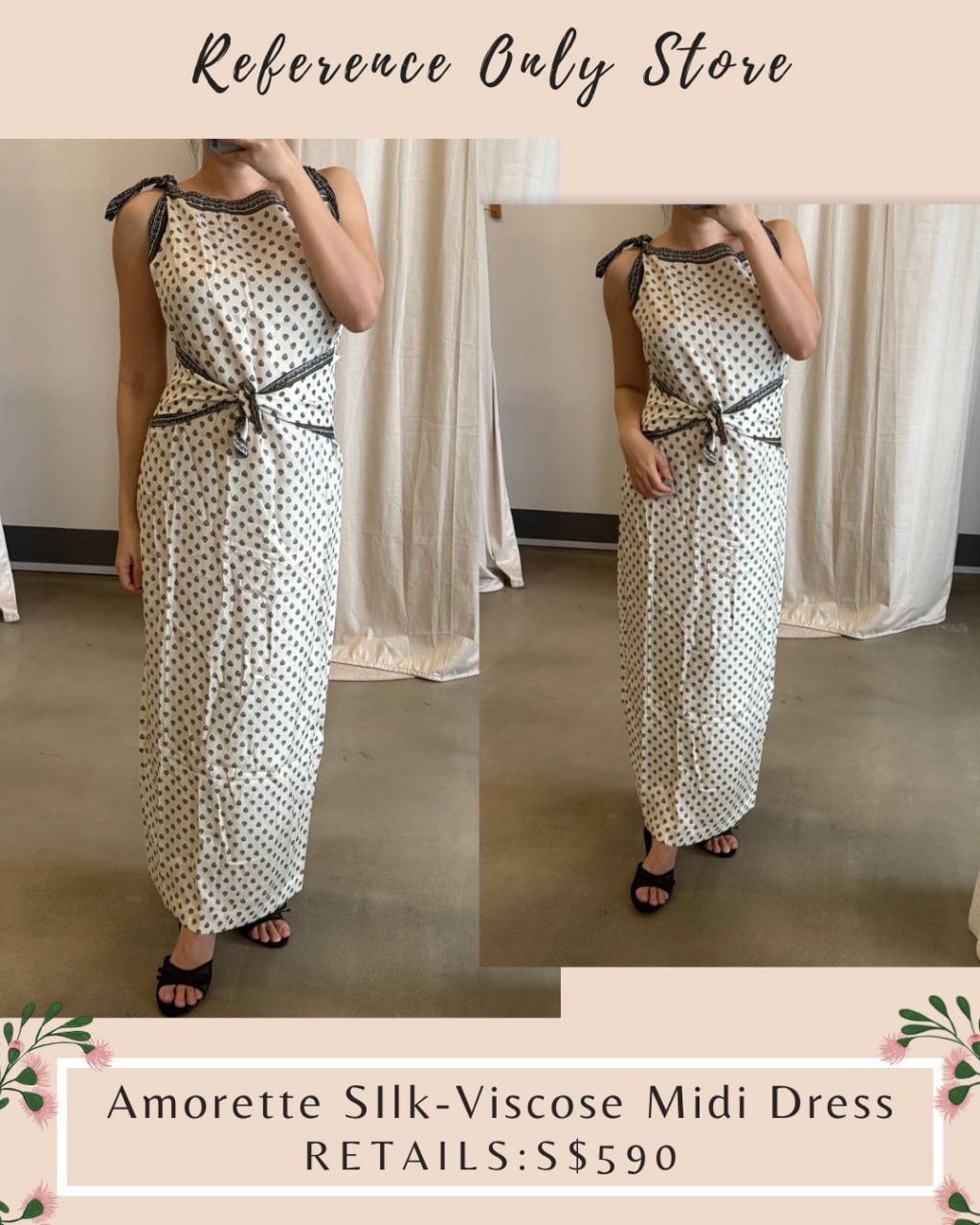 DN Amorette silk viscose midi dress