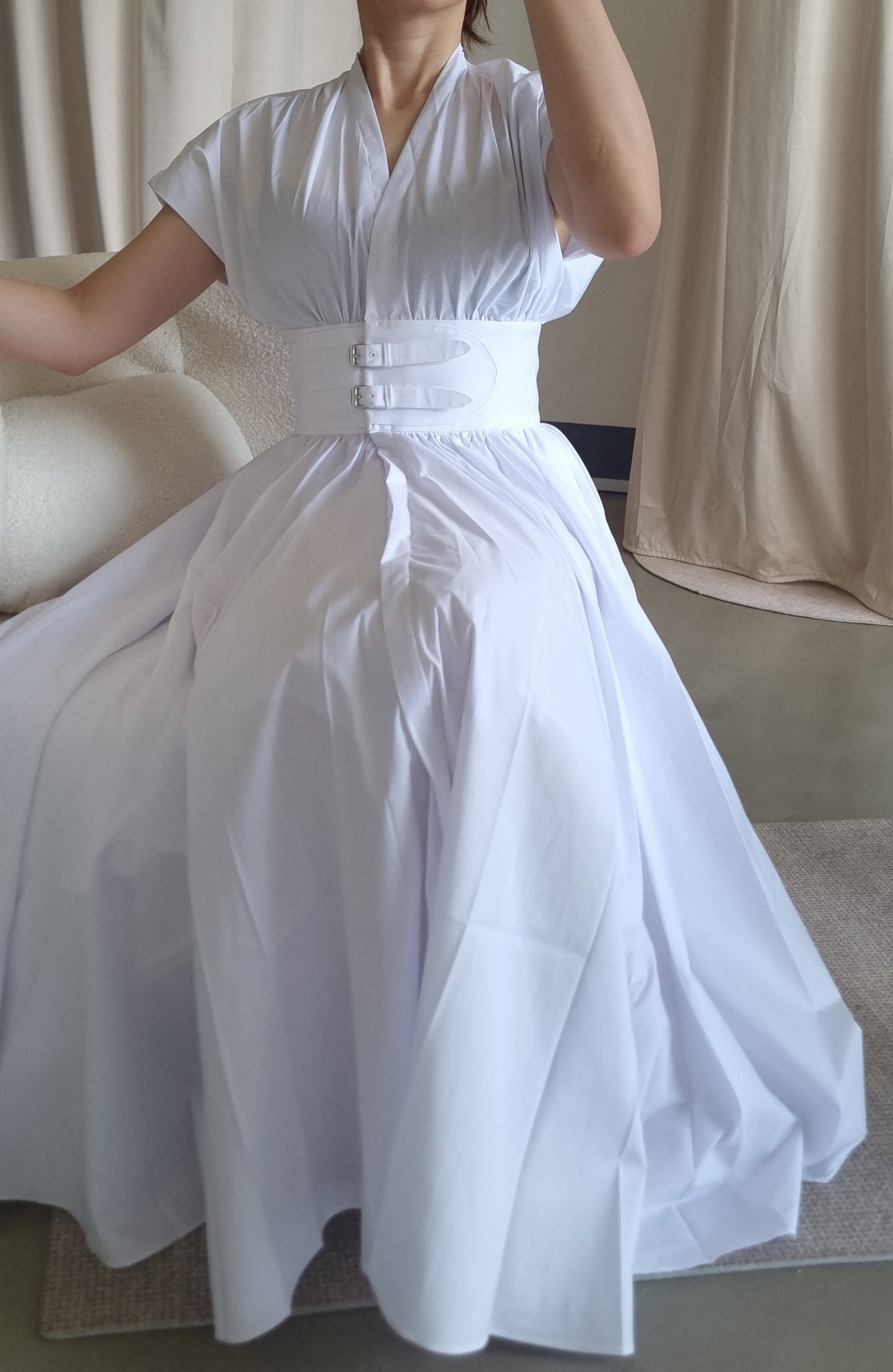 ALX Jaden cotton - viscose midi dress