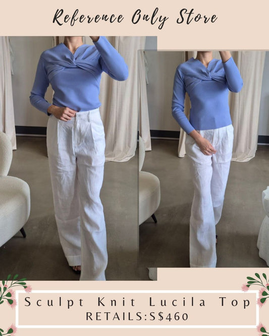 TF Sculpt knit lucila blue top