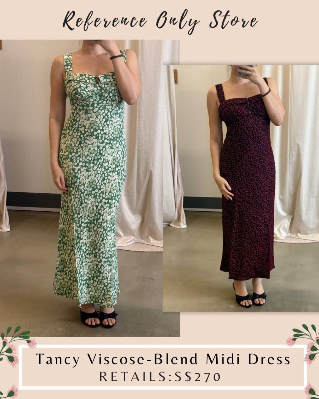 Ref Tancy viscose blend midi dress