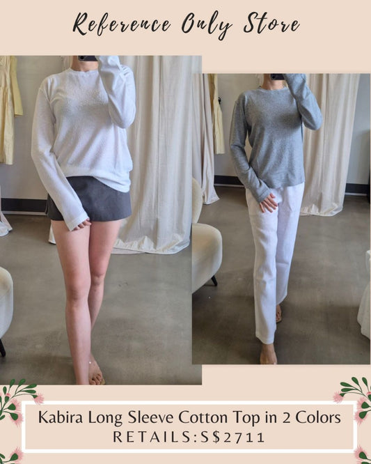 TR Kabira Long sleeve cotton top in 2 colors