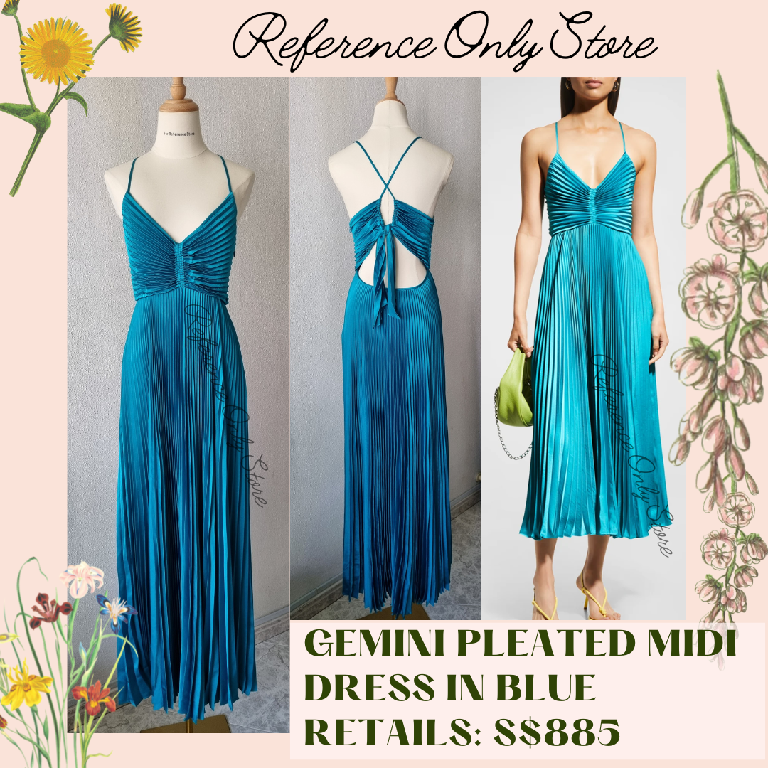 Ready Stock! ALC Renzo Midi / Alejandra Pleated Cut Out Maxi Dress