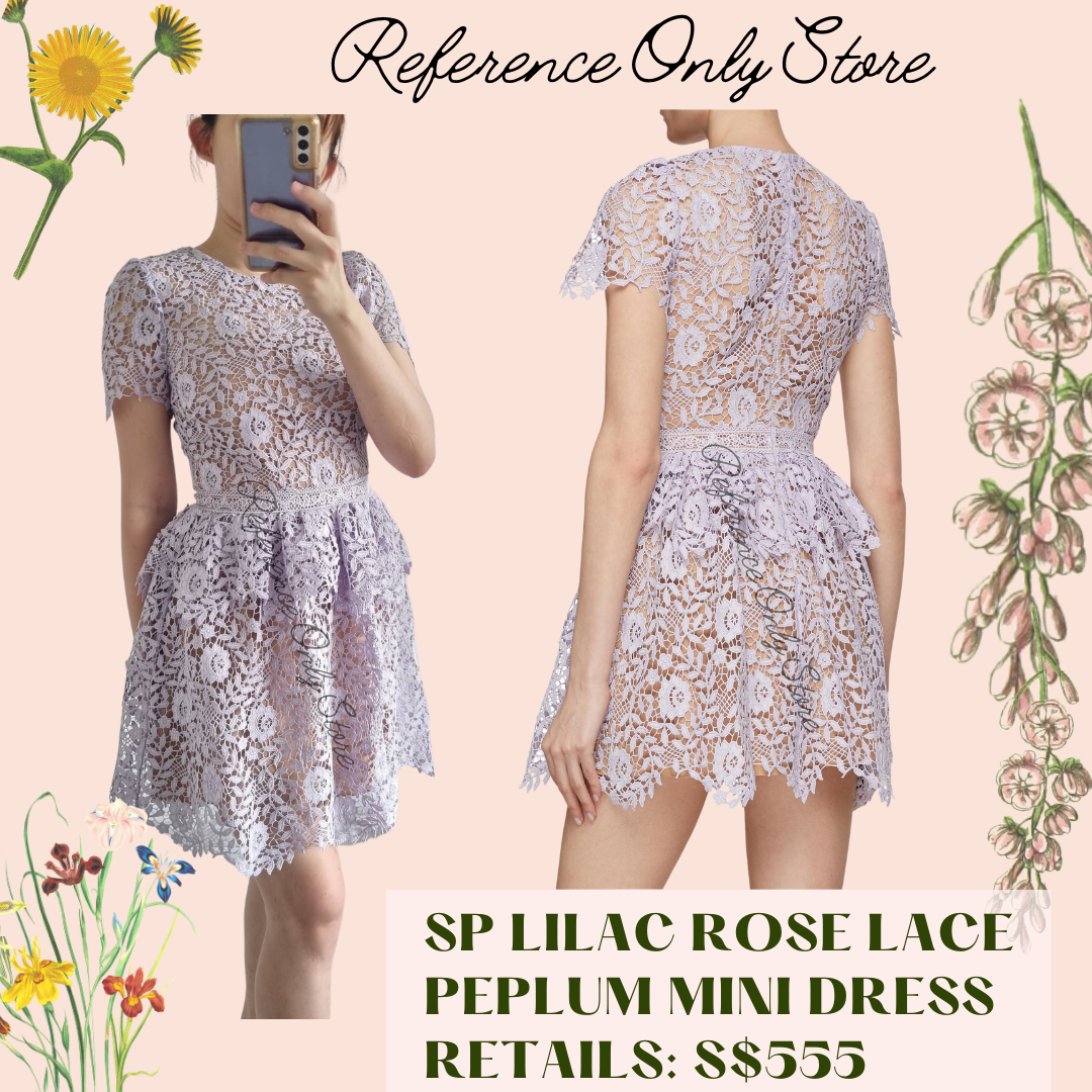 SP Lilac Rose Lace Mini Dress