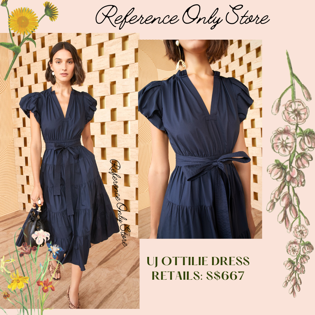 UJ Ottilie Midi Midnight Blue Dress