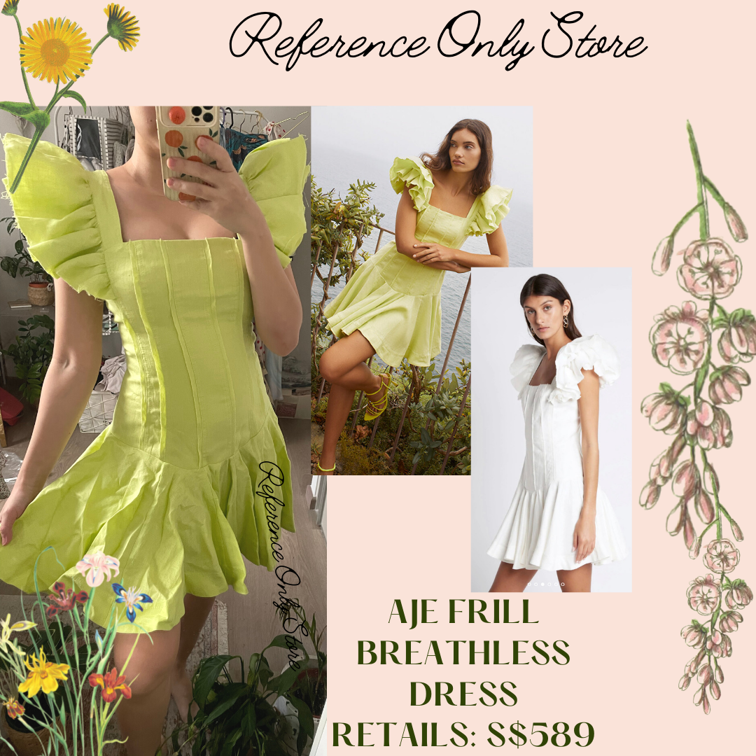 Last piece ! Aje Breathless Frill Mini Linen Dress