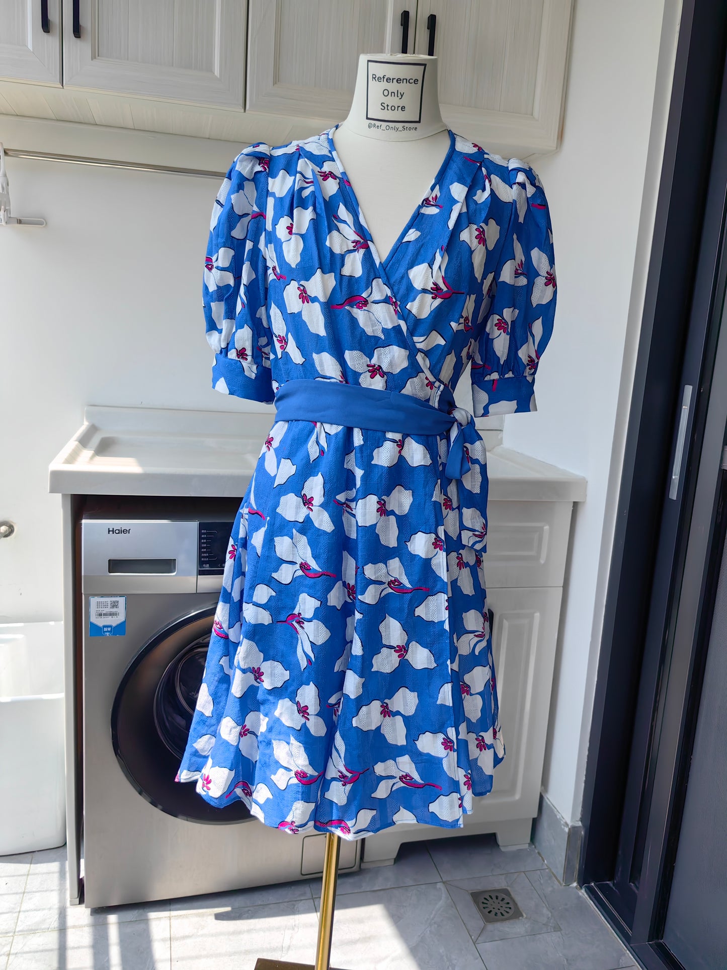 DVF Elodie Blue Mini Dress