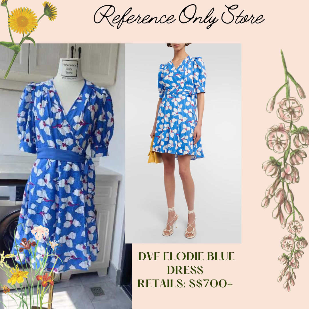 DVF Elodie Blue Mini Dress