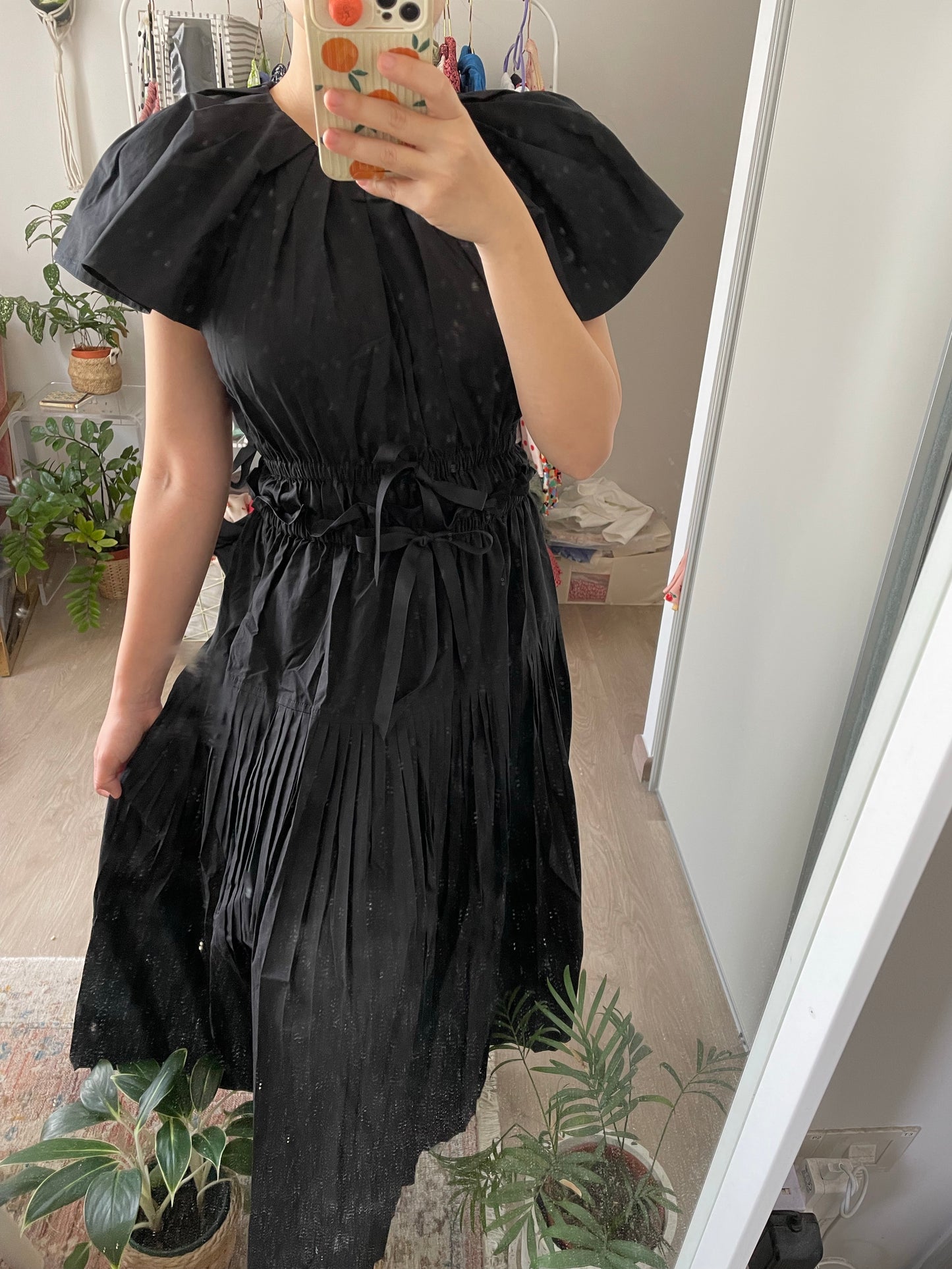 UJ Delmara Midi Dress in Cream and Black