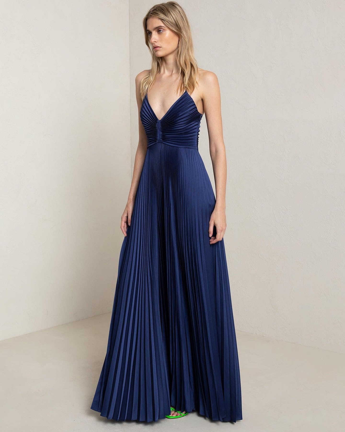 Alc Aries Pleated Maxi Dress