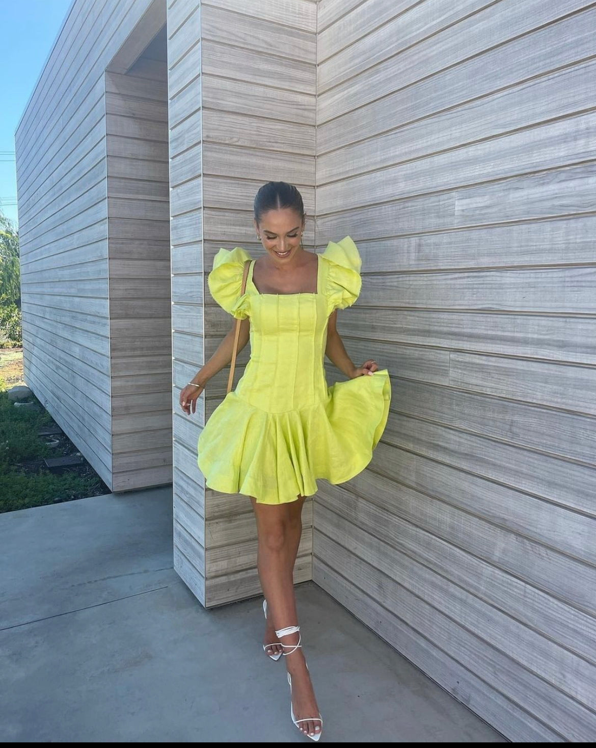 Last piece ! Aje Breathless Frill Mini Linen Dress