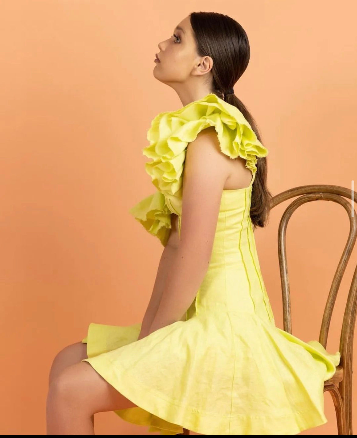 Last piece ! Aje Breathless Frill Mini Linen Dress