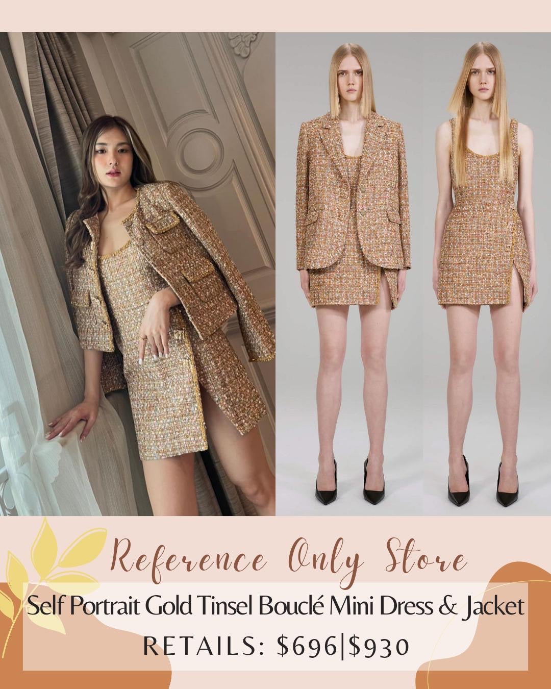 GOLD TWEED DRESS – Le Obsession Boutique