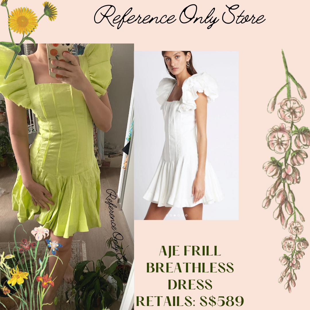 Last piece ! Aje Breathless Frill Mini Linen Dress