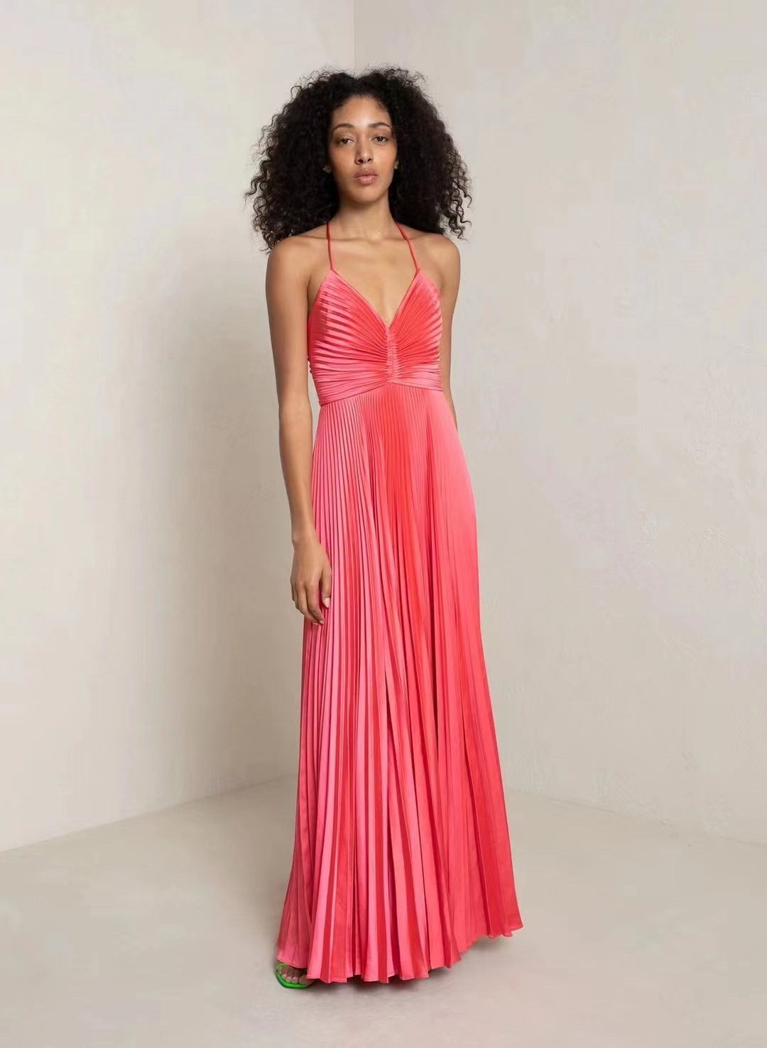 Alc Aries Pleated Maxi Dress
