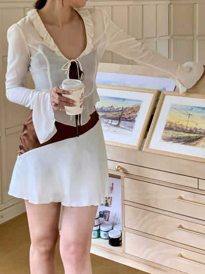 Buenos Silk Top in Champagne
