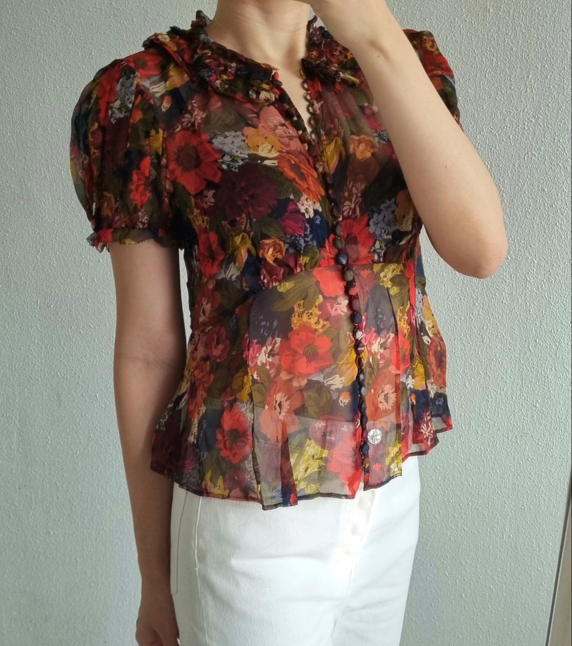 DN Alona Silk Georgette Top Blouse