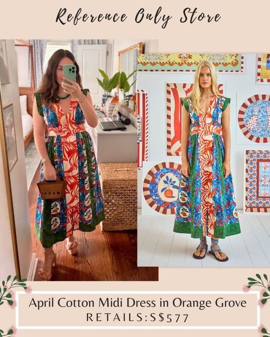 HB April cotton midi dress