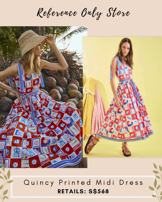 HB Quincy printed midi dress