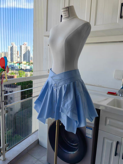 AW deconstructed mini skirt