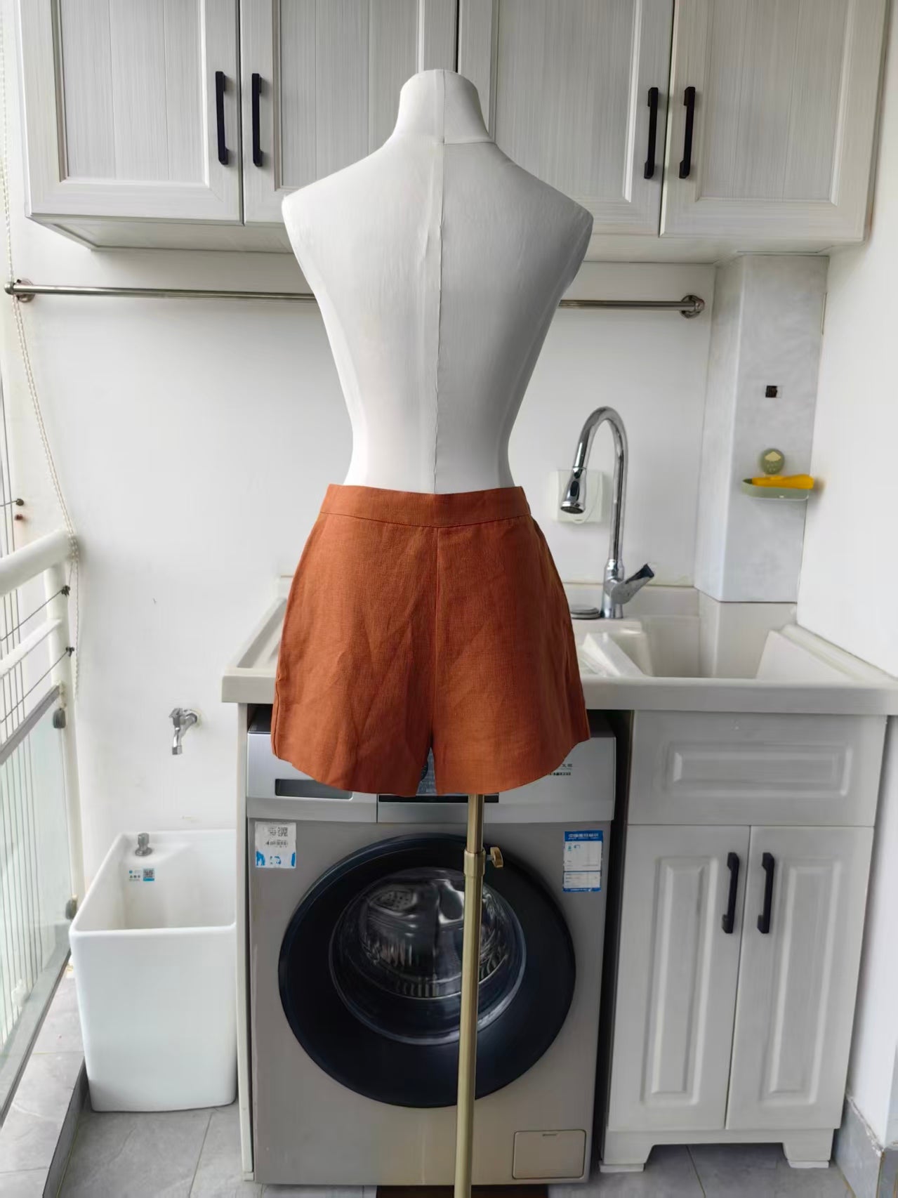 POS Lorenzo linen high neck and perri shorts