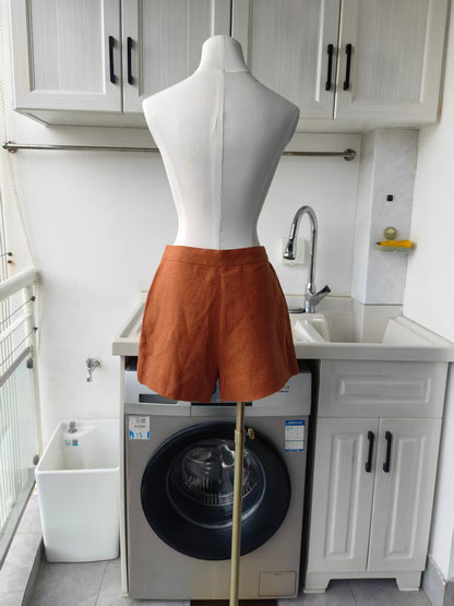 POS Lorenzo linen high neck and perri shorts