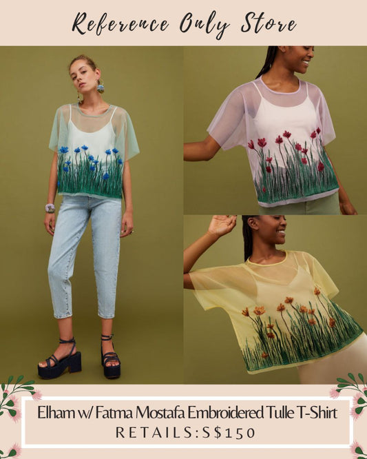 Max Elham Fatma embroidered tulle shirt