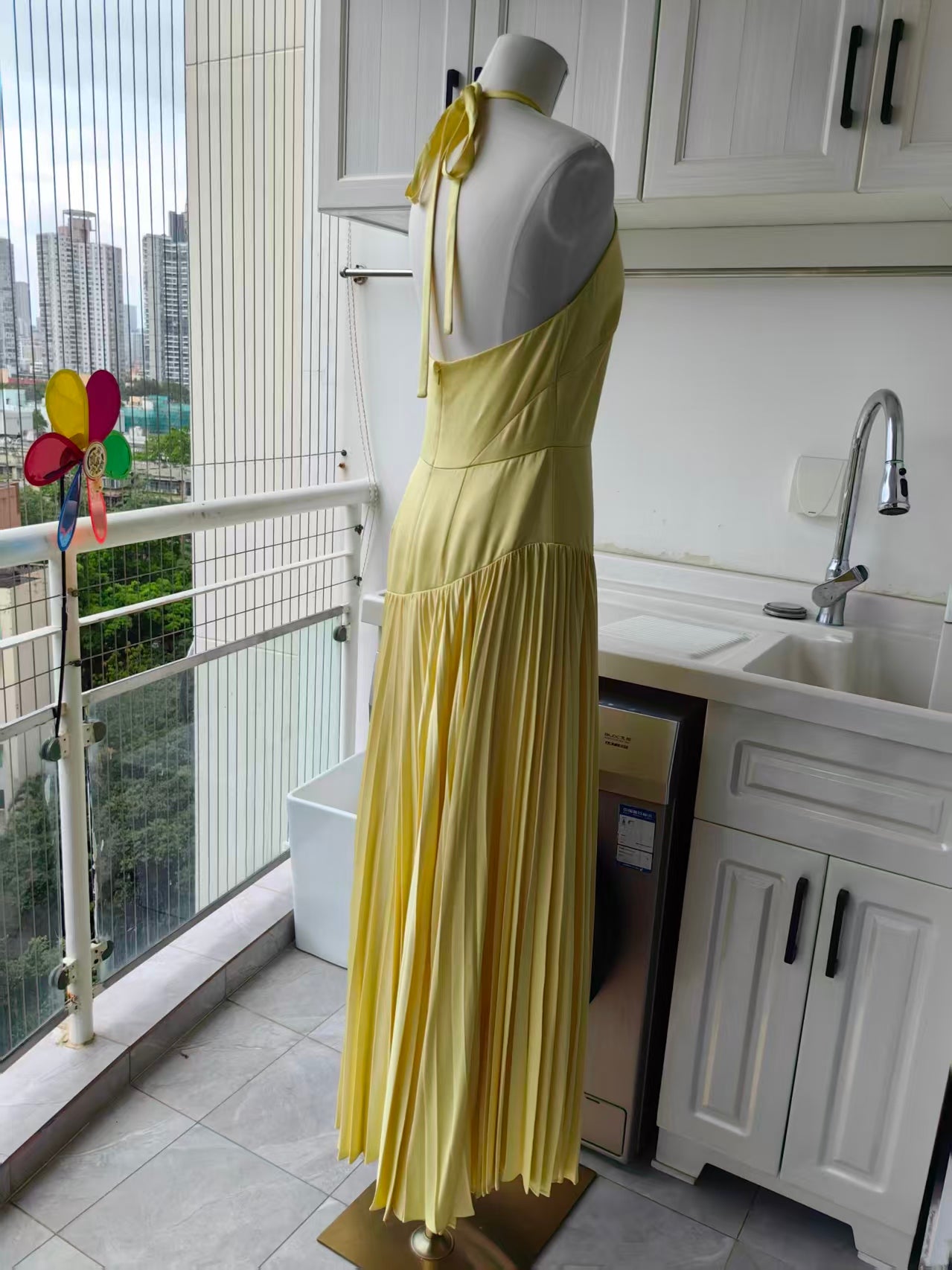 ALX Saab viscose maxi dress in yellow