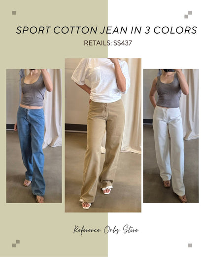 Sport cotton jean in 3 colors